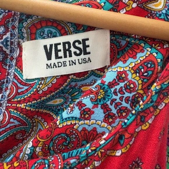 Boho Red Paisley Tank Top Size XL - Picture 5 of 8